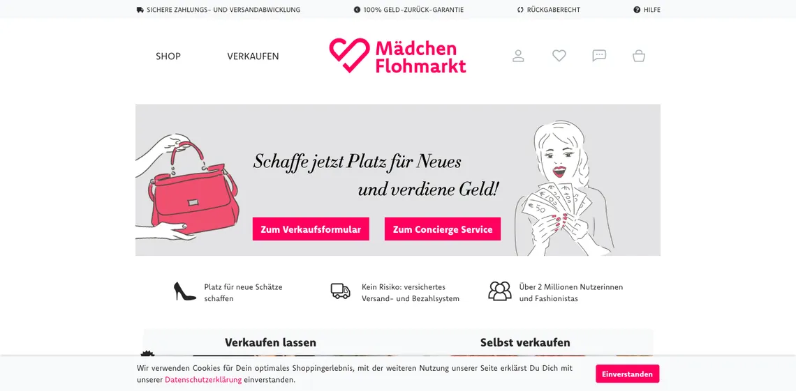 Mädchen Flohmarkt